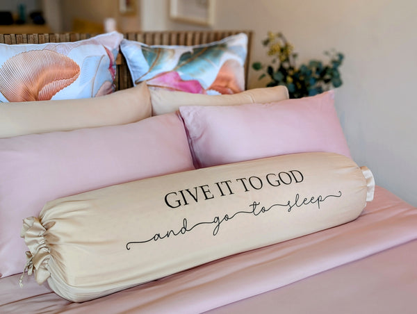 Bolster Case (Printed) - Beige
