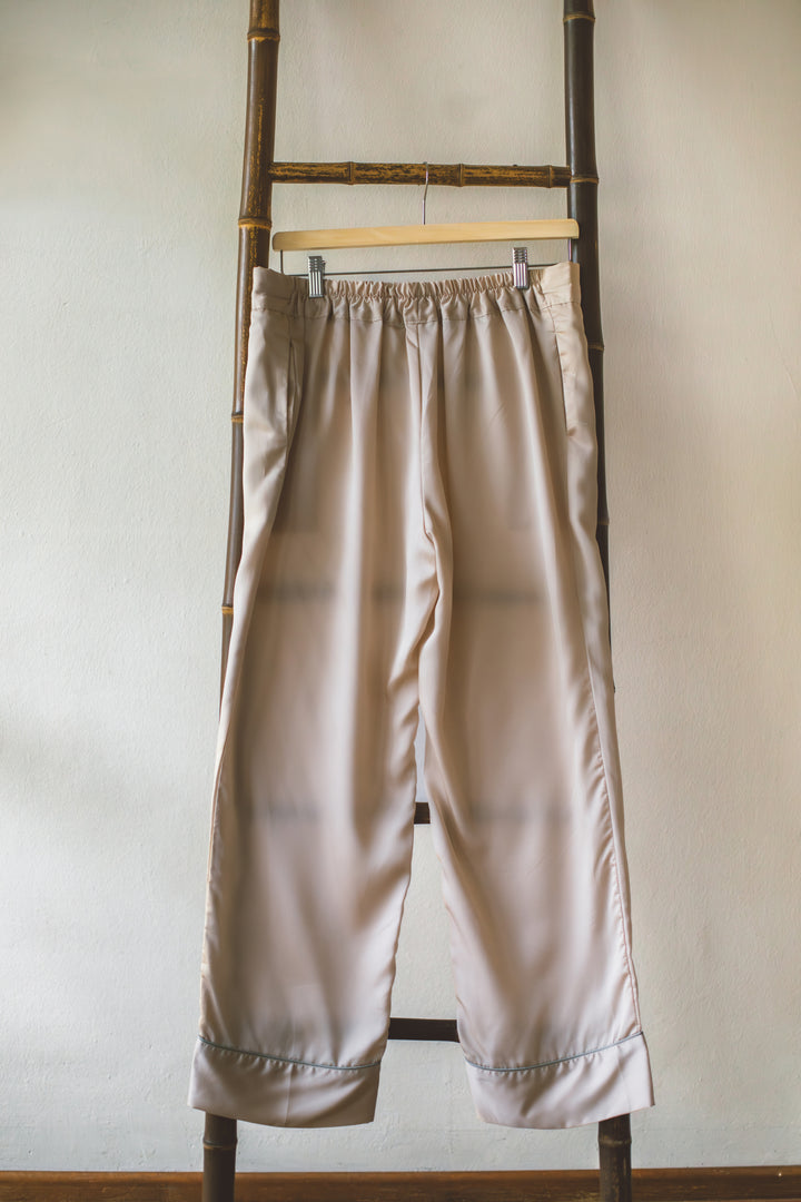 Organic Bamboo Lyocell Loungewear - Beige - Long Pants - Back