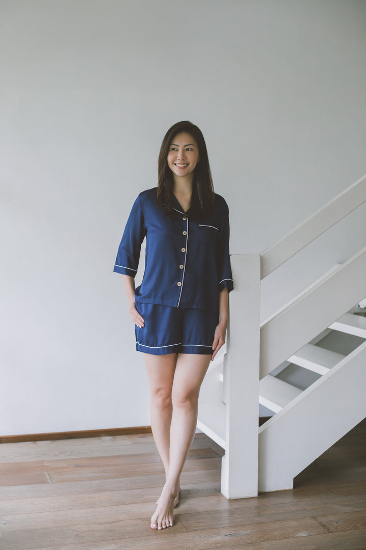 Organic Bamboo Lyocell Loungewear - Blue