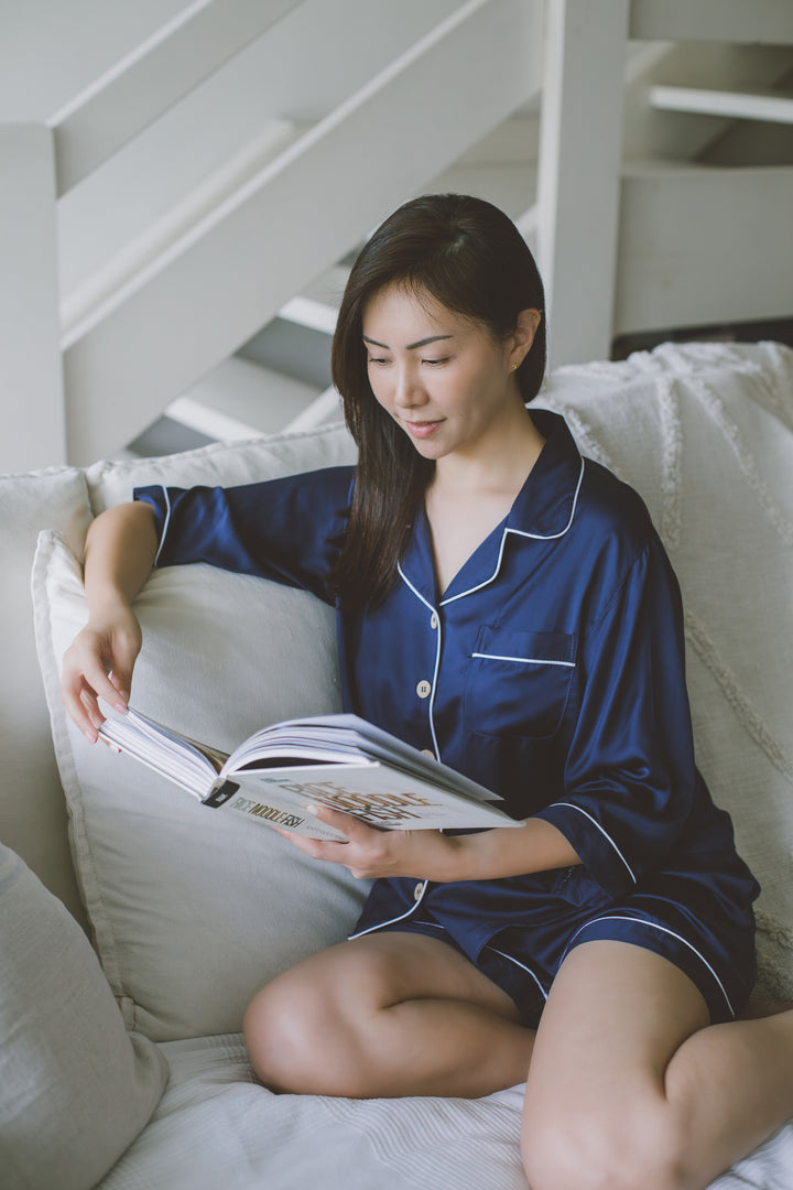 Organic Bamboo Lyocell Loungewear - Blue