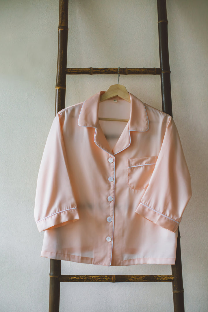 Organic Bamboo Lyocell Loungewear - Light Pink - Top