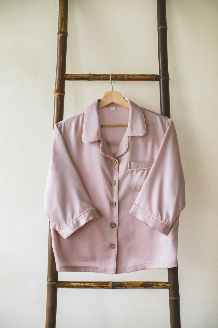 Organic Bamboo Lyocell Loungewear - Pink - Top